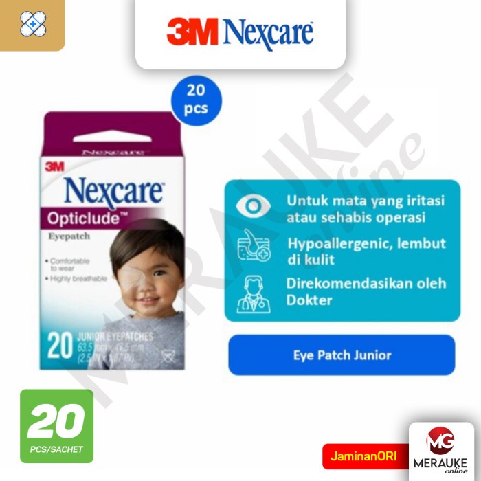 NEXCARE 3M Plester Penutup Mata Anak Opticlude Orthopic 20s - Junior
