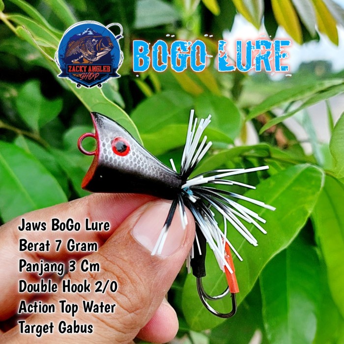 Jaws Frog Mirip Boytep Umpan Casting Gabus - Hitam