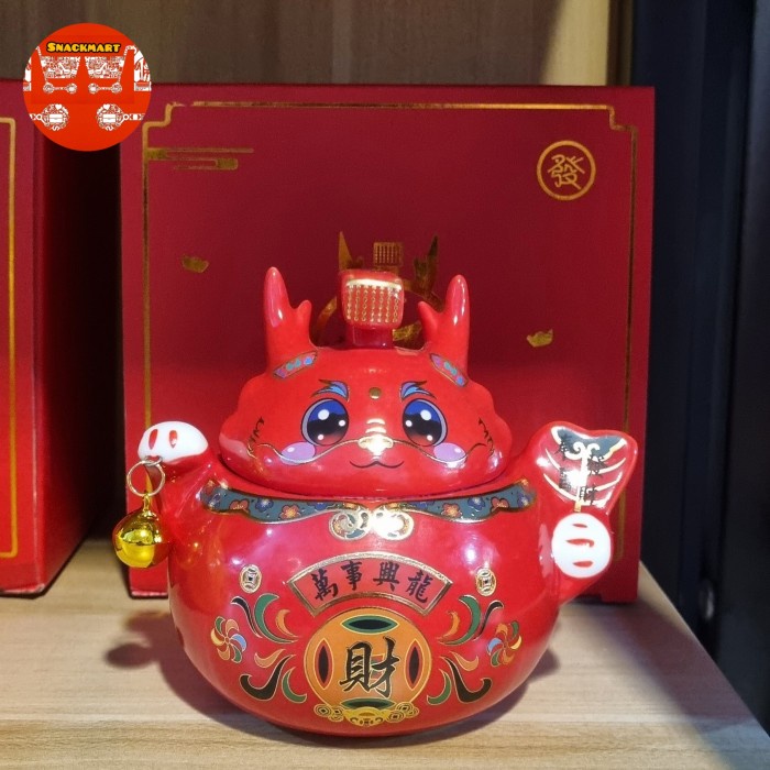 

Hampers Imlek 2024 Dragon / Pajangan Naga / Wadah Naga Imlek / Teapot