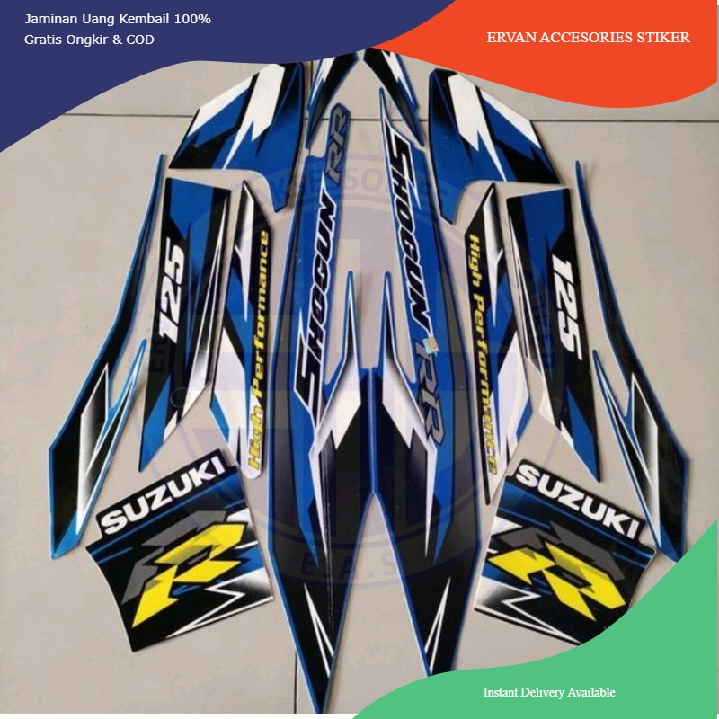 striping suzuki shogun rr 125 2008 hitam biru body standar berkualitas