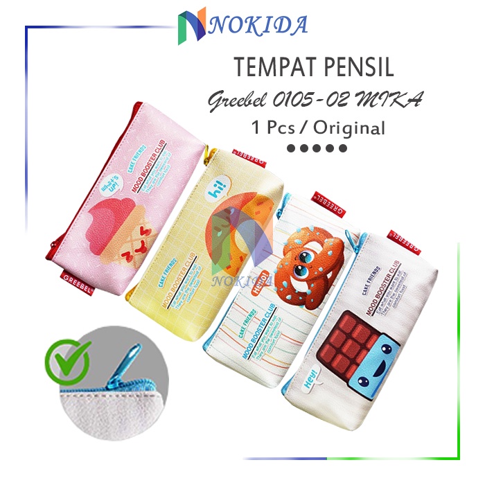 

Nokida Tempat Pensil Greebel 0105-02 Mika / Pencils Bag Kain / Case Pingsil Resleting / Kotak Aksesoris