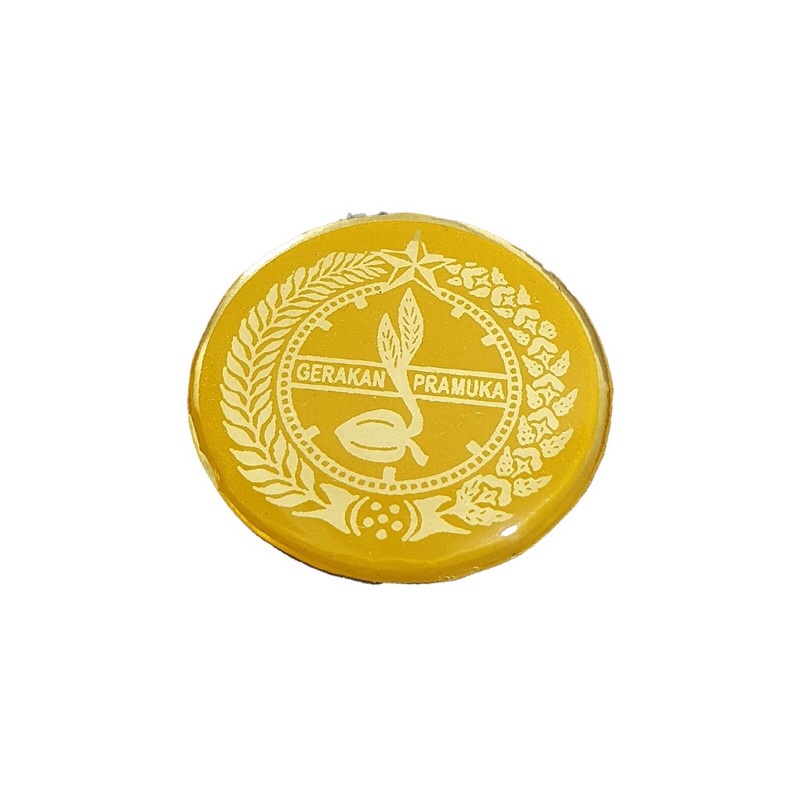 Pin Pramuka Putri Resin Penegak | Kuning