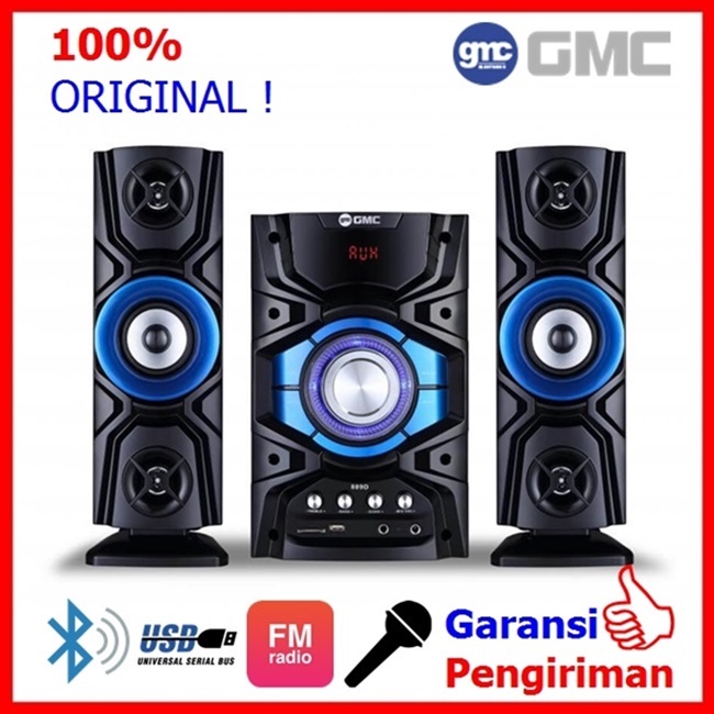 Speaker Aktif Bluetooth Salon Aktif Karaoke Full Bas GMC 889 D Ori