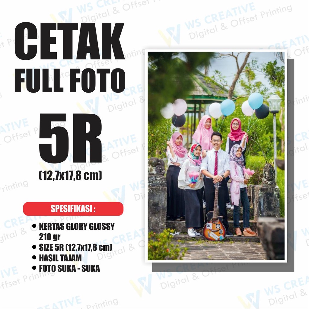 (SIZE 5R FULL) CETAK FULL FOTO 5R / CETAK FOTO CUSTOM