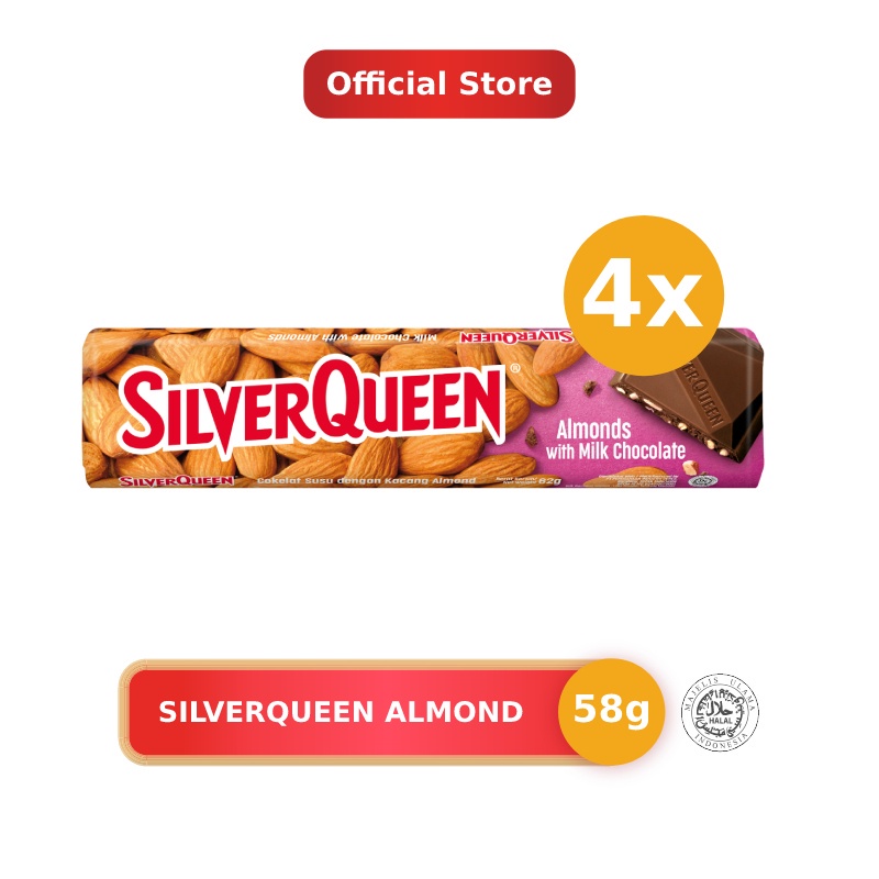 Promo Harga Silver Queen Chocolate Almonds 58 gr - Shopee