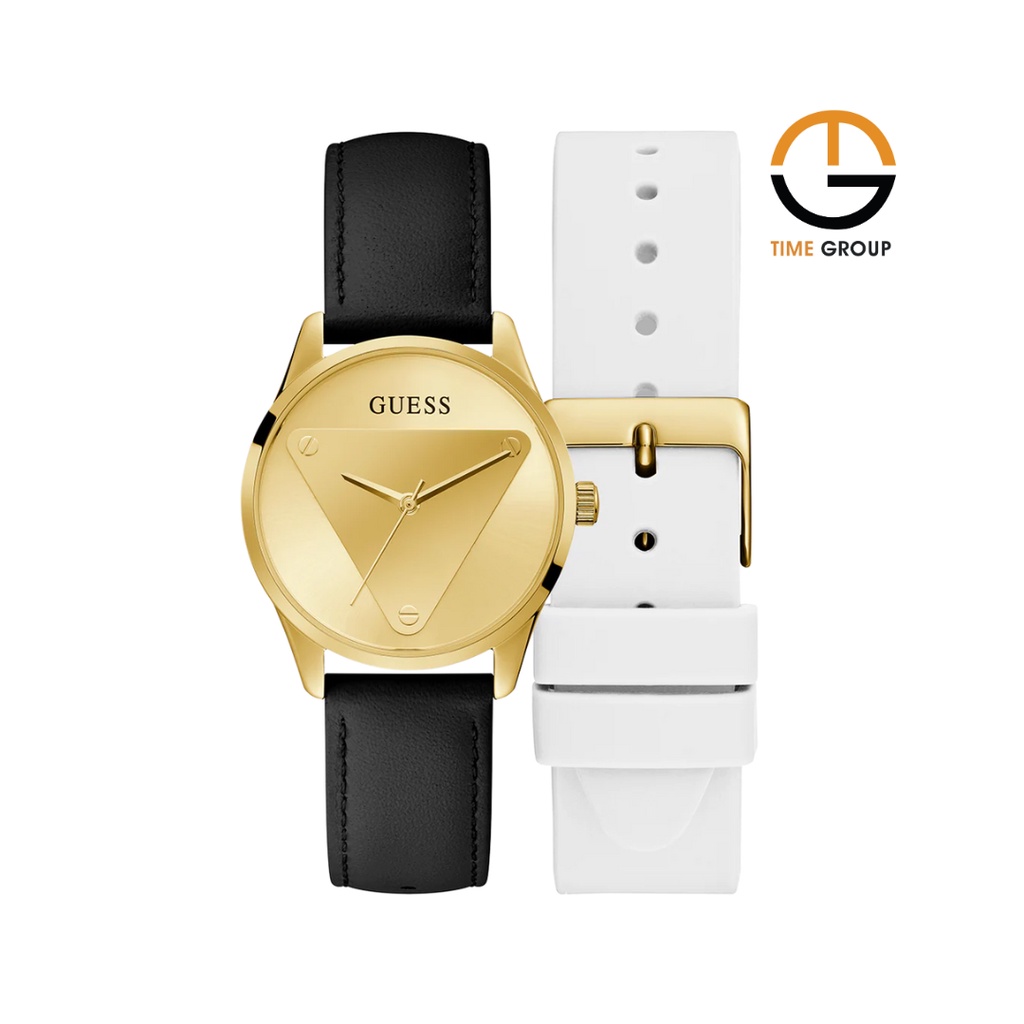 JAM TANGAN WANITA GUESS GW0642L1 ANALOG GOLD DIAL BOX SET