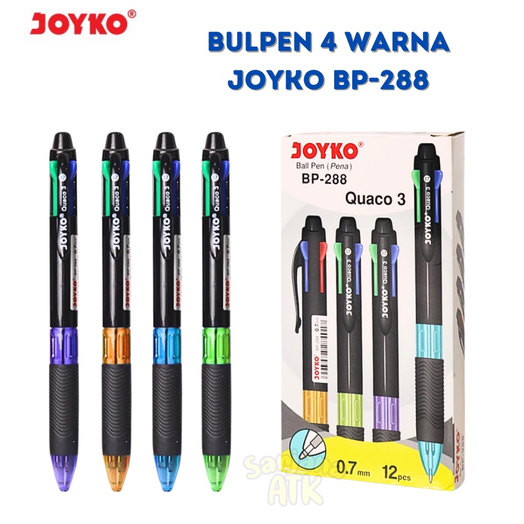 

(1 Pcs) Ball Pen 4 Warna Joyko BP-288 0.7mm