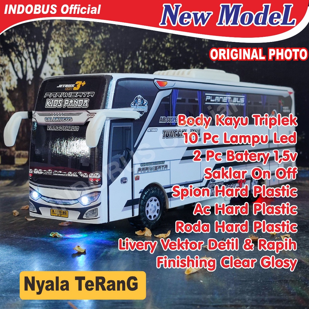 Miniatur Bus Bis Tunggal Jaya KIDS PANDA
