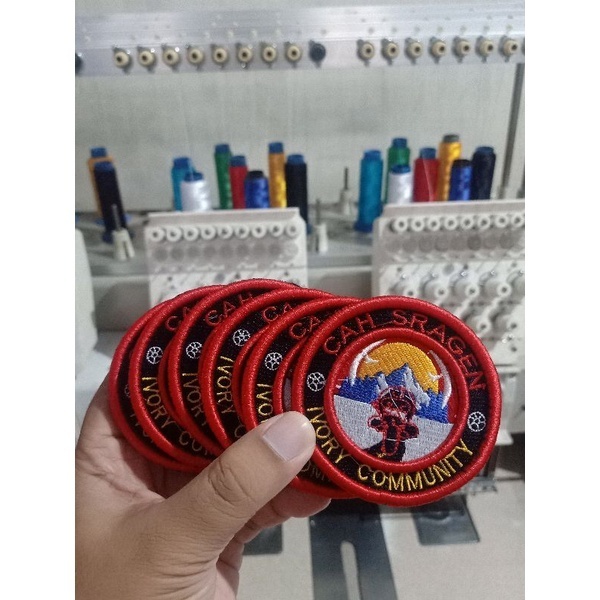 Bordir CUSTOM PATCH LOGO BORDIR TIMBUL 3D + PEREKAT / VELCRO , LOGO BORDIR TIMBUL 3D , BORDIR + VELC