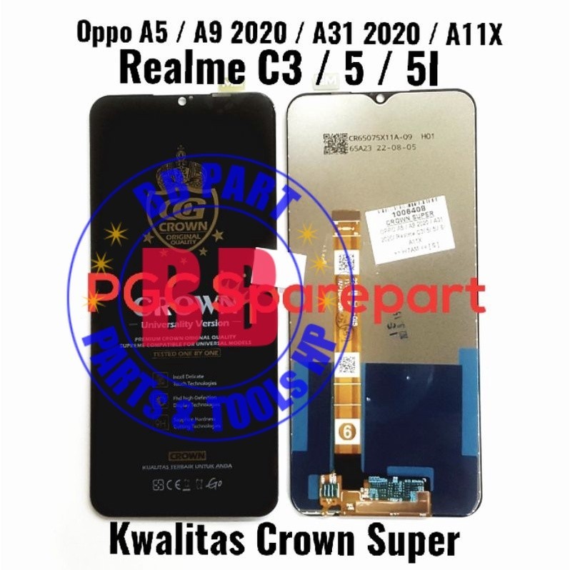 Crown Super - LCD Touchscreen Oppo A5 (2020) / A9 2020 / A31 2020 / A11x Realme C3 5 5i 6i CPH1931 CPH1959 CPH1933 CPH1943 CPH1937 CPH1939 CPH1941 CPH2015 CPH2073 CPH2081 CPH2029 CPH2031 RMX2030 RMX2032 RMX2040 RMX1911 RMX1919 RMX2020 2021 - BBpart