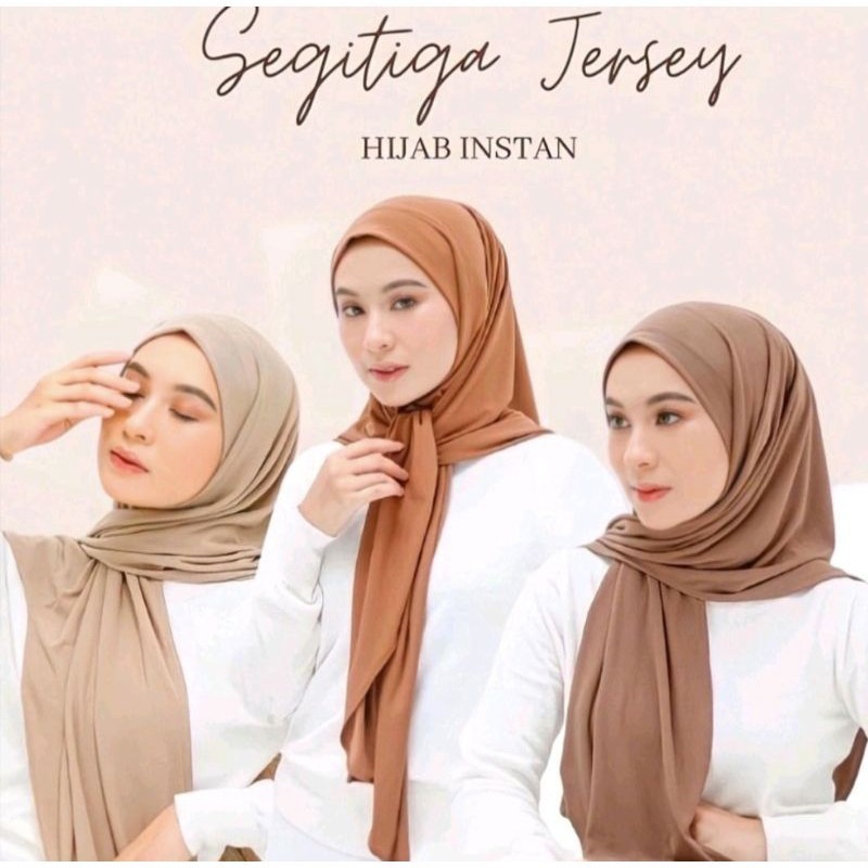 100 ribu dapat 6 pcs Hijab Segi tiga Instan jersey by Hanida Panjang Nyaman