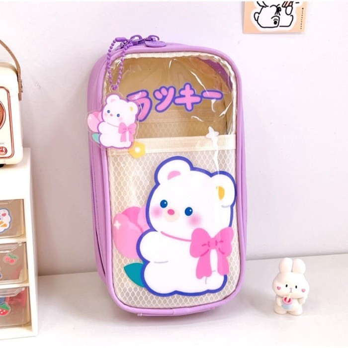 

kotak pensil anak perempuan lucu Kawaii Tempat pena Kawaii Korea - Brown
