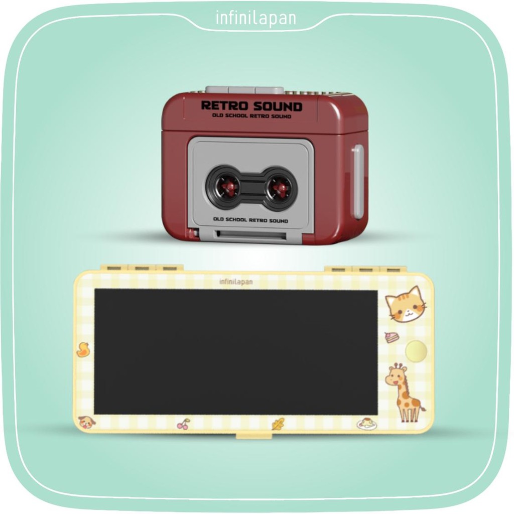 

Kotak Imajinasi: Kotak Pensil Karakter dan Papan Coret Kreatif Anak | Gantungan Kunci Cassette Tape Recorder Retro Style Mini: Bisa Record & Playback Suara | Hadiah Unik, Aksesoris Vintage, Keychain Recorder Portable | Tempat Pensil Anak, Alat Tulis Organ