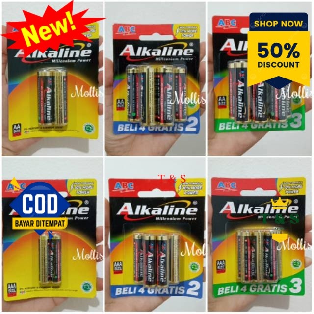 Baterai/Battery/Batere ABC Alkaline AA/AAA isi 2 | isi 6 | isi 7