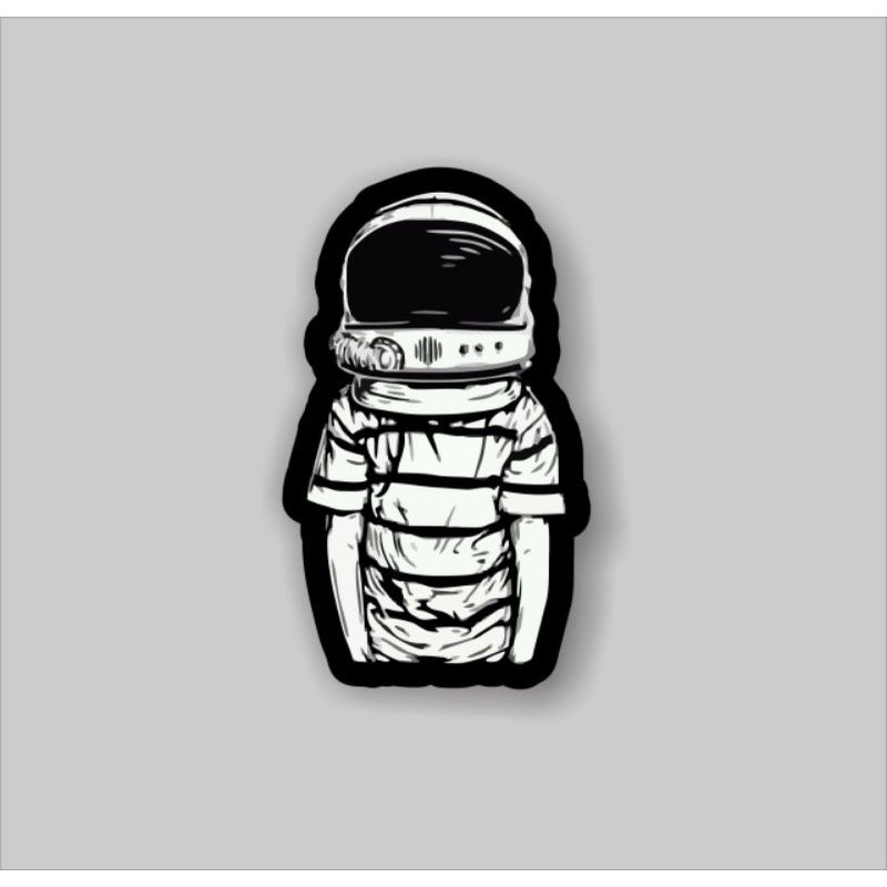 

Stiker Sticker Brand Distro Aesthetic Astronot Hype Graftac vinil berkualitas Tumblr Laptop Koper Motor Helm Logo Basic Luar dalam negeri