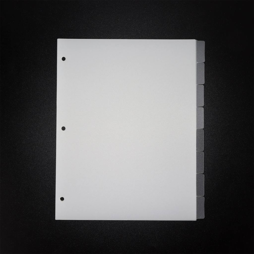 

Sharkbang A4 3 Holes 8 Pages 228mmx279mm PVC Transparent Notebook Spiral Binder Index Separator Page Dividers Diary Book Sticker