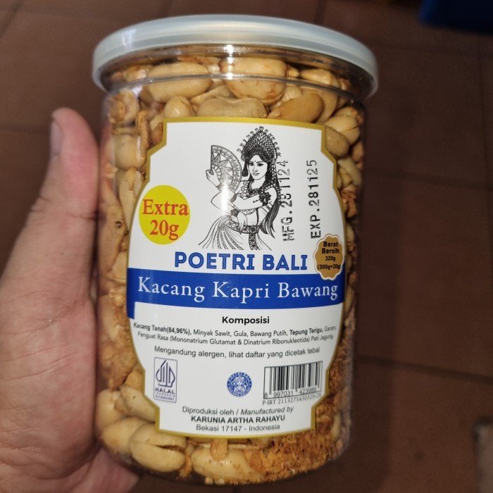 

READY STOCK!!! kacang bawang poetri bali toples 330gr