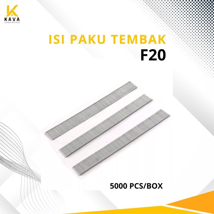 

KAVA Isi Paku Tembak F20 Nail Air Nailer Refill Staples Nails-PTS001