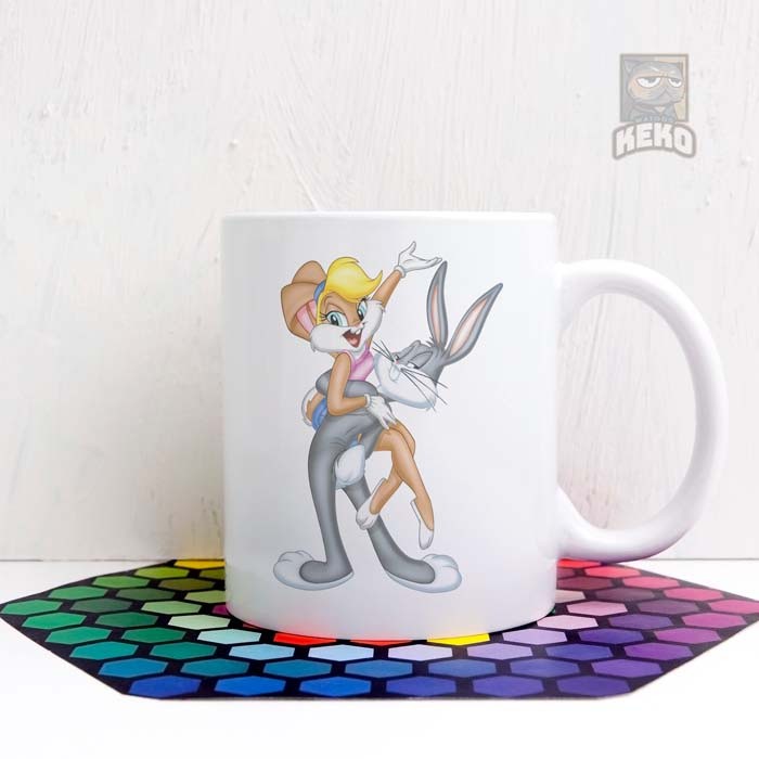 Custom Mug BUGS BUNNY and Lola Bunny 2co