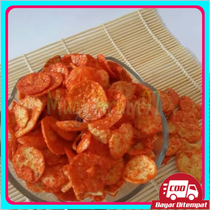 

1 Kg Opak Medan Pedas Manis Keripik Opak Singkong Mini Snack Camilan Cemilan Viral