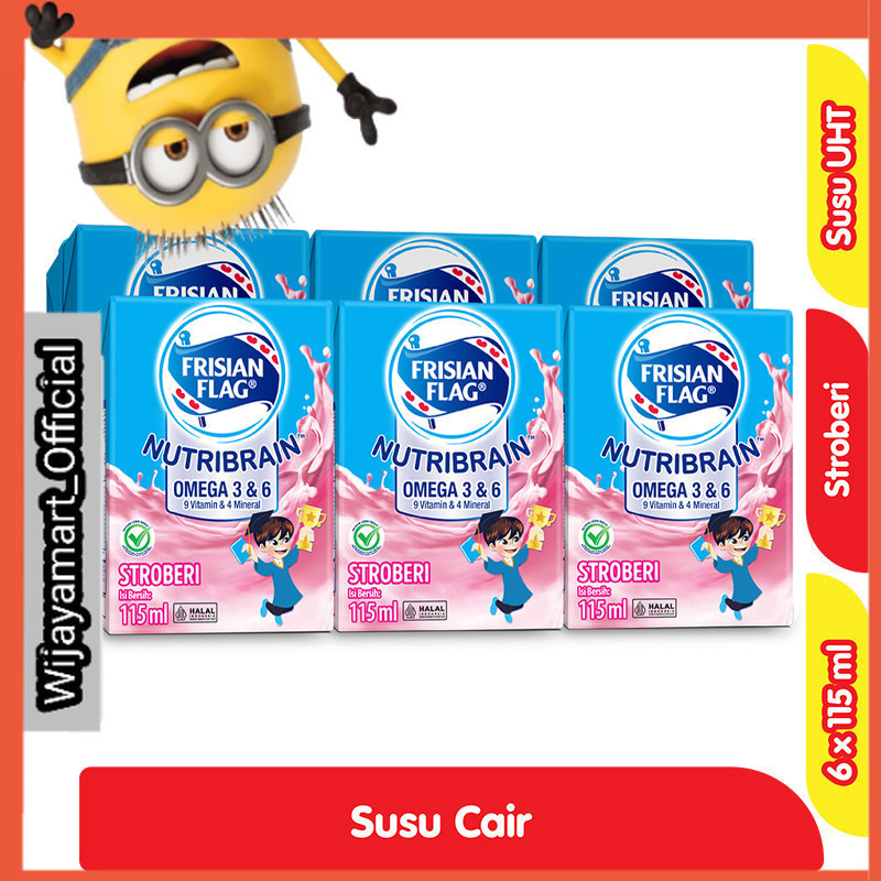 

Frisian Flag Milky Susu UHT Stroberi Kotak 6 x 115 ml