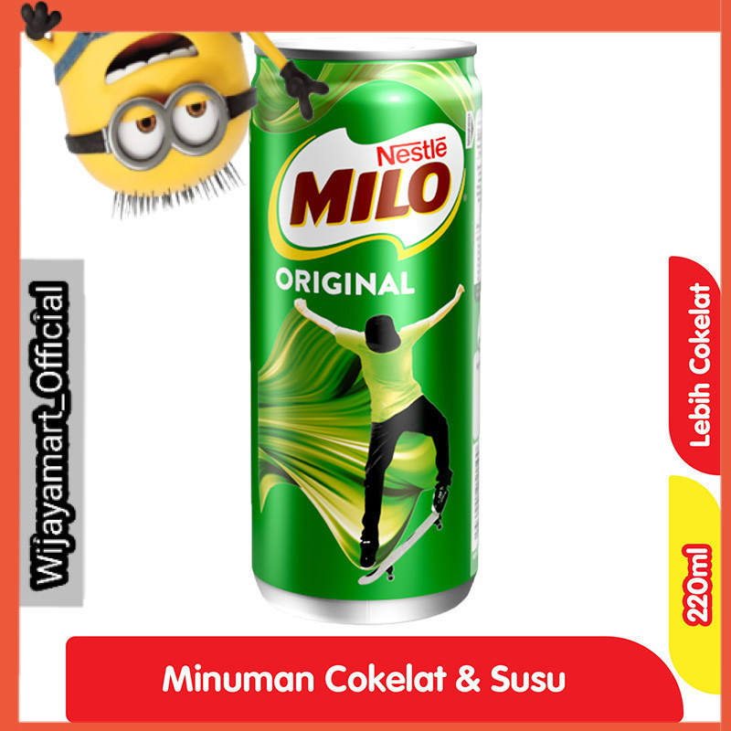 

Milo Activ-Go Minuman Susu Cokelat Original Kaleng 220 ml