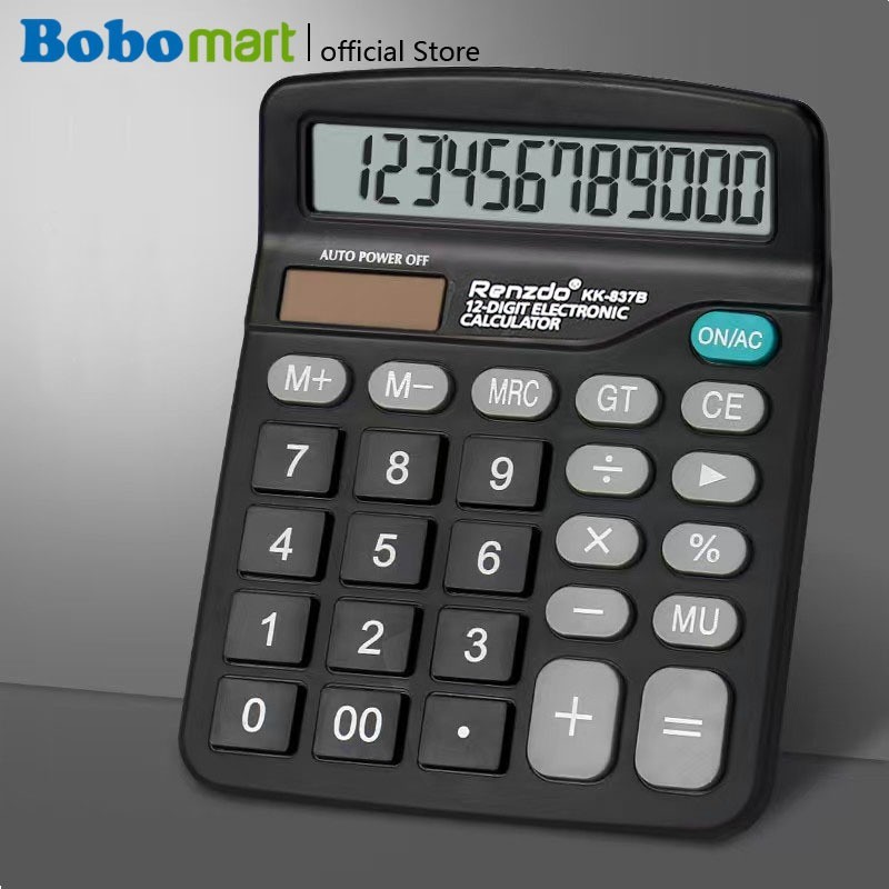 

(BOBOMART) KALKULATOR RENZDO KK-873B-12 DIGIT DESKTOP CALCULATOR KALKULATOR MEJA KALKULATOR MURAH