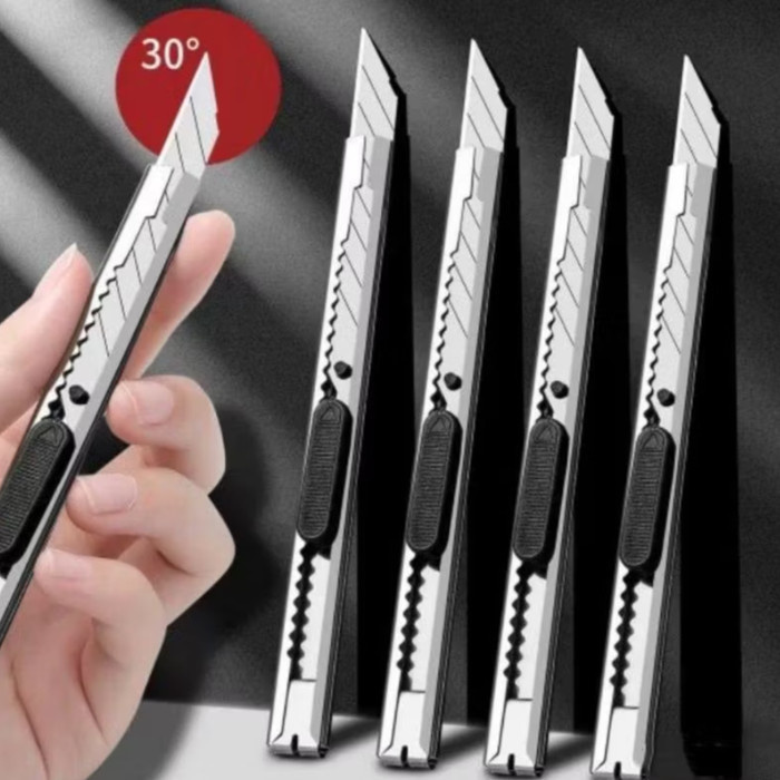 

cutter mini stainless 12.5cm small knife pisau kater pemotong kertas anti karat