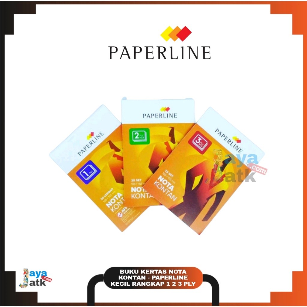 

(PACK) Kertas Nota Kontan Kecil - Paperline Rangkap 1 2 3 Ply