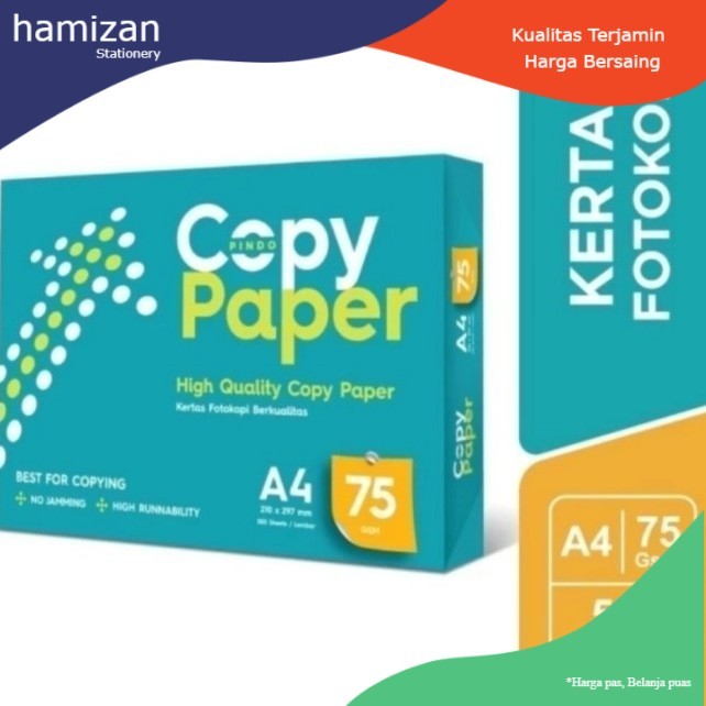 

Copy Paper A4 75gr / Kertas HVS Print Fotocopy A4 75gsm