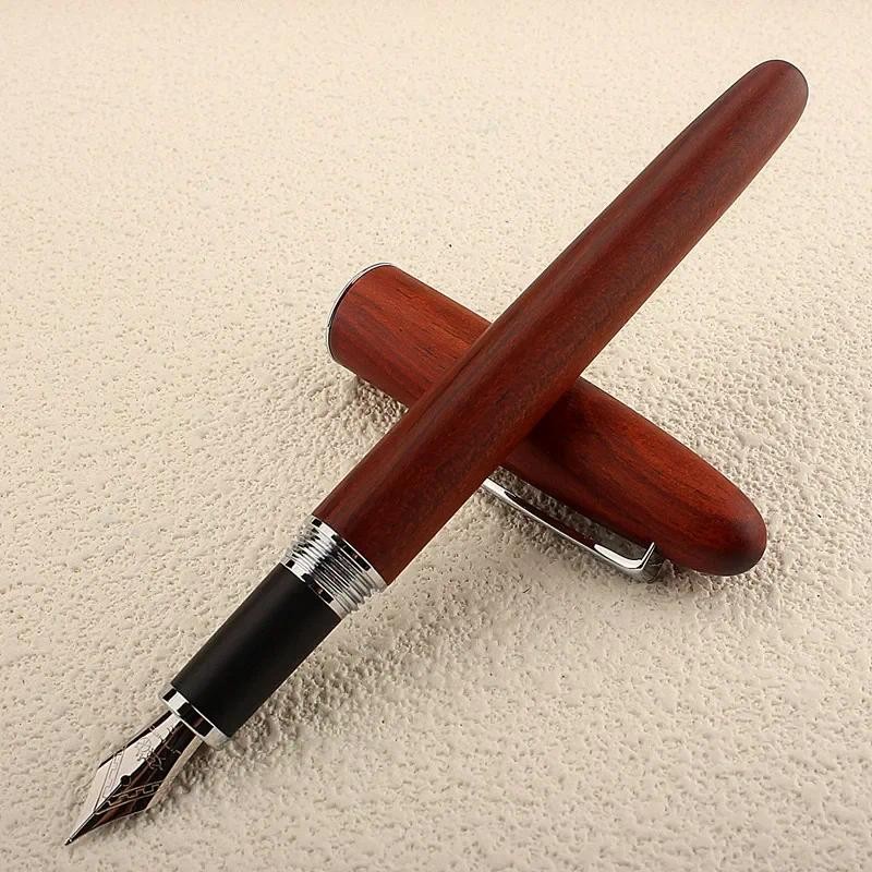 

Jinhao 9026 Natural Wood Handmade Fountain Pen M/F Nib Ink Pen Stationary Business Office Gift Writing School Supplies Gift Box