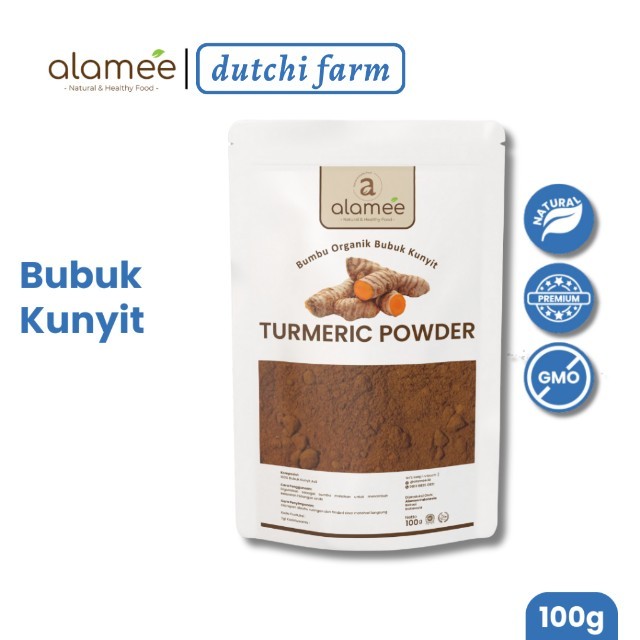 

ALAMEE Kunyit Bubuk Turmeric Powder Ground Bumbu Dapur Instan Organik Murni Asli Tanpa Campuran 50g Dutchi Farm