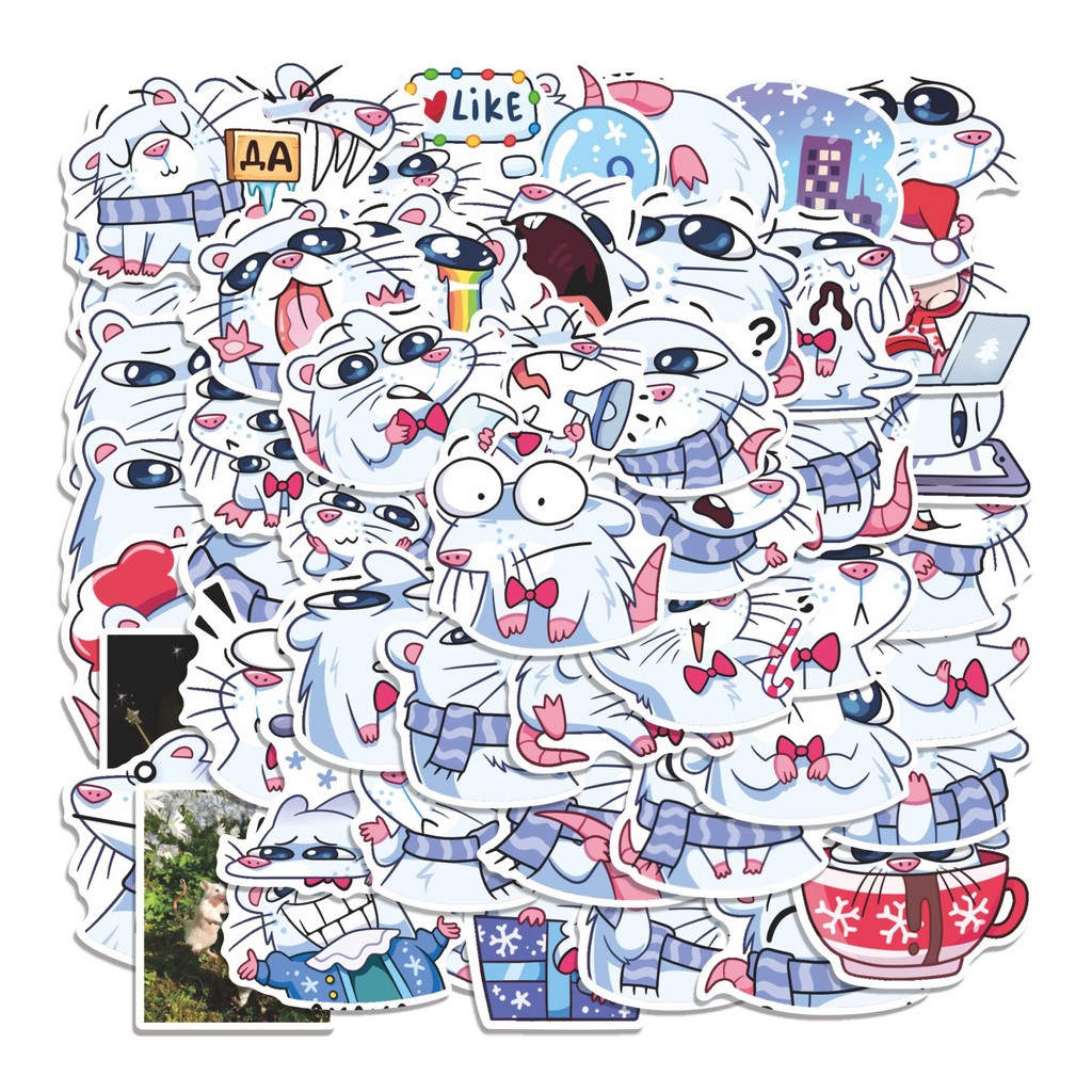 

COD 50 Pcs Stiker SNOW NUTRI Lucu Anti Air Untuk Dekorasi Notebook Sepeda Skateboard Handphone