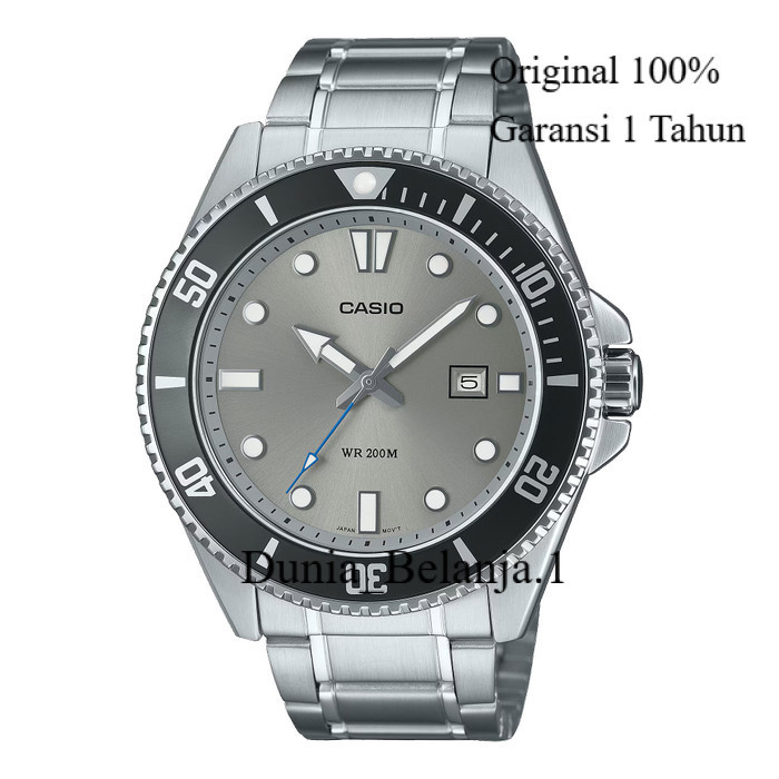 Original 100% Jam Tangan Pria Casio MDV-107D-8AVDF Marlin Duro Diver 200m MDV-107D-8A MDV107 Garansi