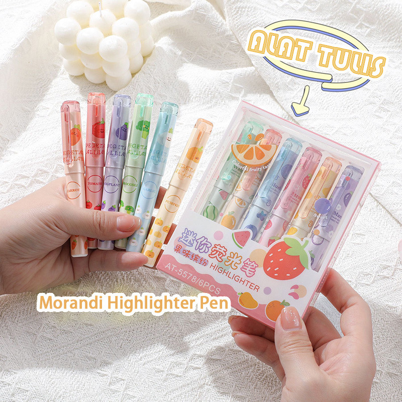 

Pen Highlighter Macaroon 6 Warna Stabilo Aesthetic Spidol Warna Warni 1 Set Highlighter pen Pastel Pen School Stationery
