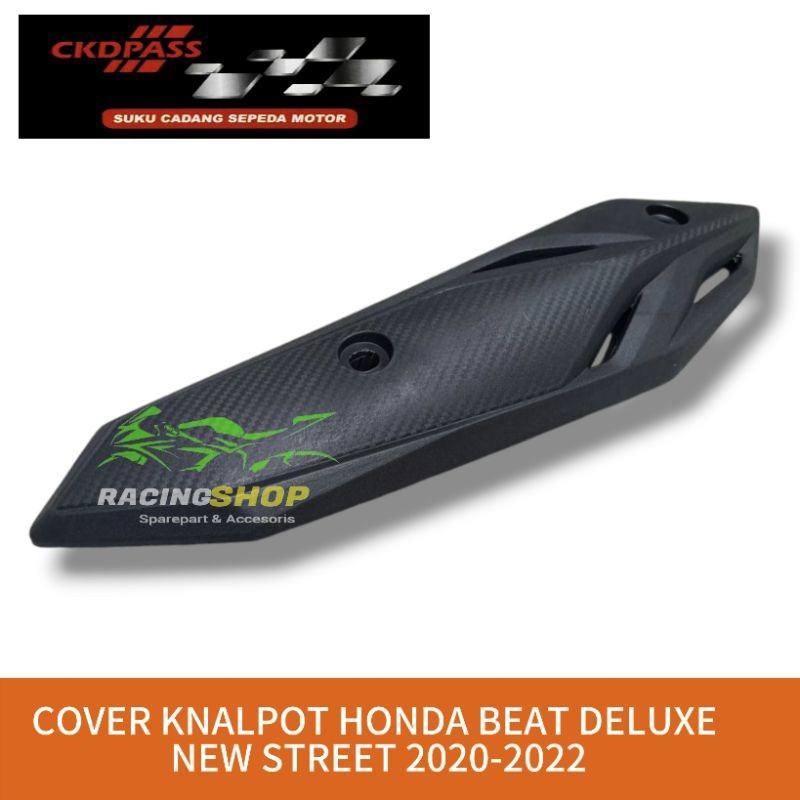 Tutup Knalpot/tameng Pengaman Knalpot Beat Deluxe New Street 2020-2021-2022