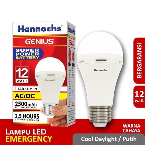 Bohlam Emergency Hannochs Genius Lampu Emergency Hannochs Bohlam LED Bulb Hannochs Lampu LED
