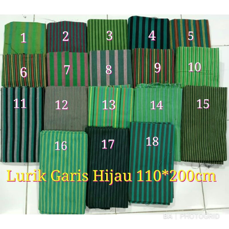 LURIK Lurik Kain Tenun Lurik Hijau 110*200cm