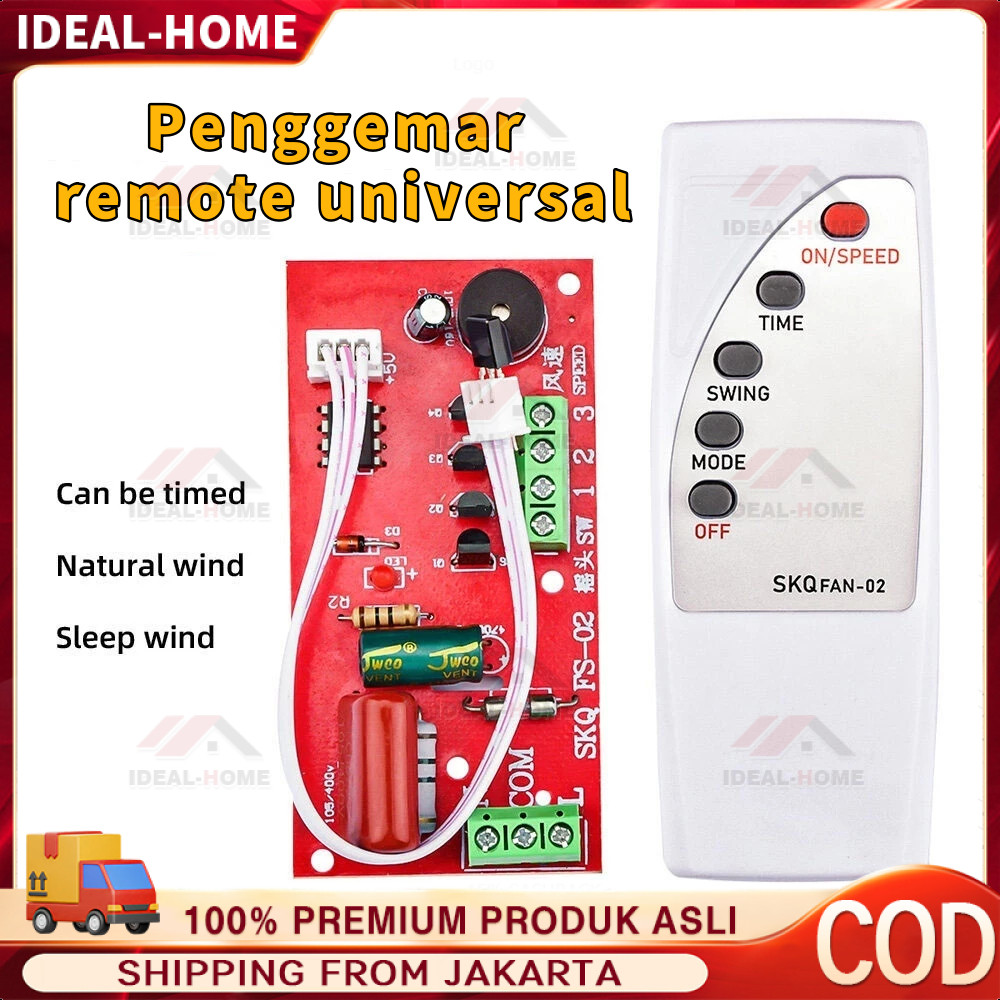 【COD】Modul + Remot universal Kipas Angin Modul Pcb Kipas Angin Yundai / Arashi / Maspion / Cosmos / 