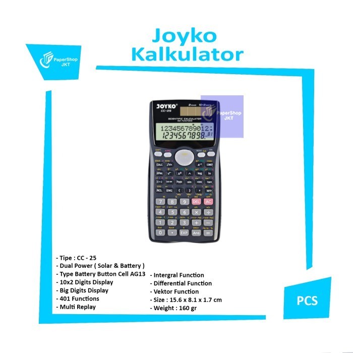 

[CLAUDEMM] Calculator / Kalkulator Joyko CC-25 / Scientific / 401 Functions