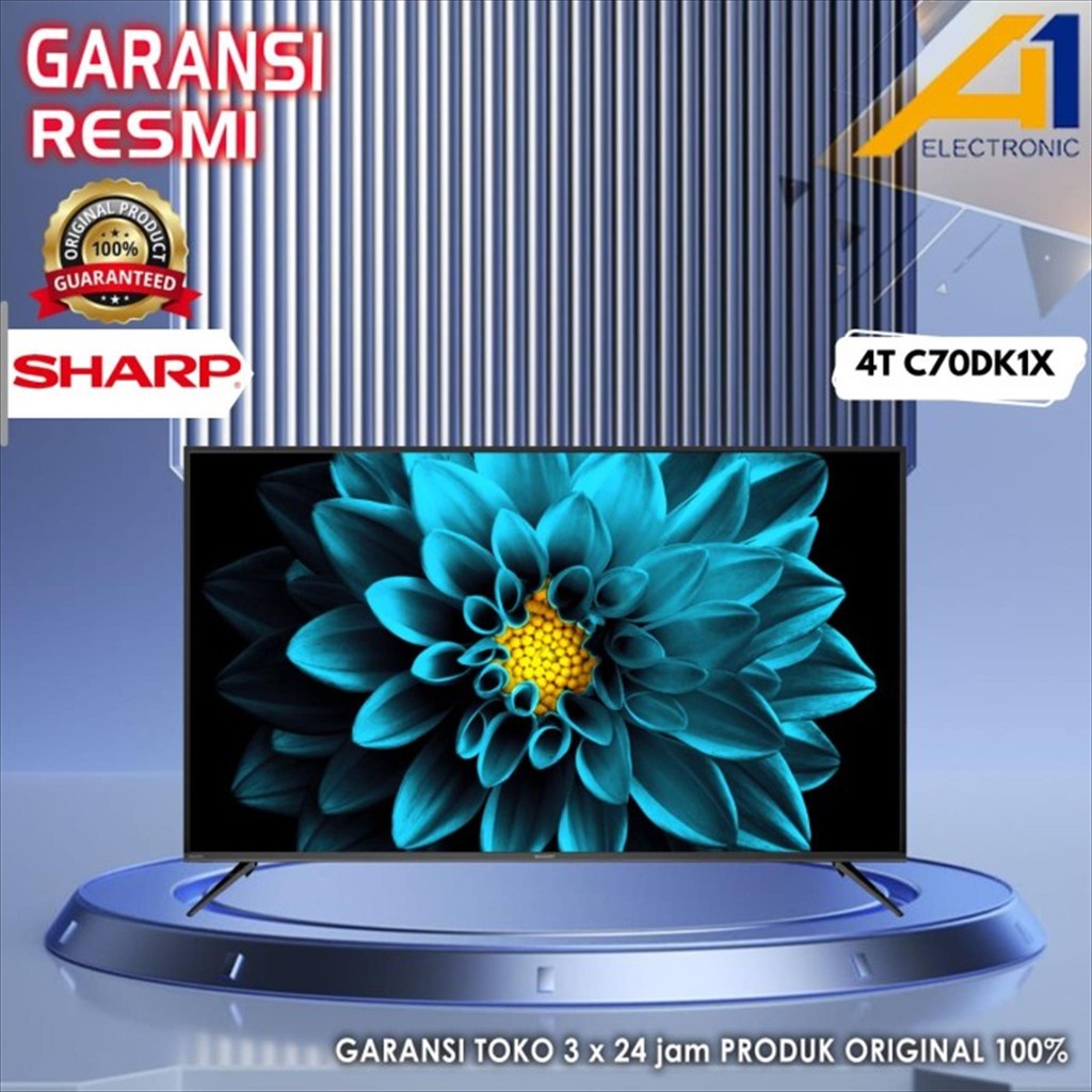 SHARP LED TV 4T C70DK1X / 4TC70DK1X Smart Android TV UHD 4K 70 Inch