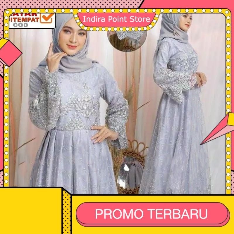 [KILAT LAUNCH] Size L XL XXL / Gamis Pesta / Gamis Jumbo / Maxi Dress / Gamis Tile / Gamis Maxi Brok