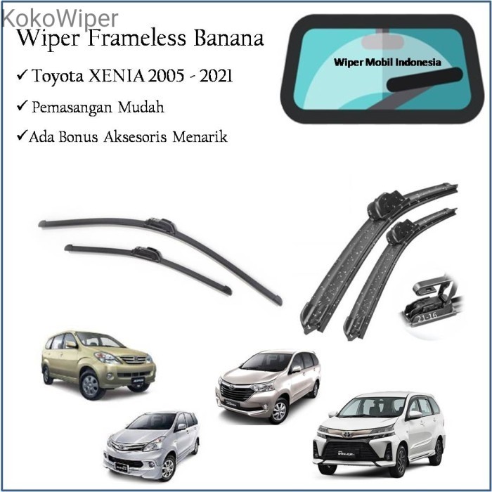 Kokowiper Wiper Kaca Mobil Daihatsu Xenia 2005 2006 2007 2008 2009 2010 Banana