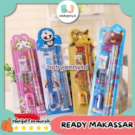 

[babyjenny.id] J298 SET ALAT TULIS SEKOLAH 5 in 1 KARAKTER LUCU Pensil set / MINI STATIONERY / Pensil Set