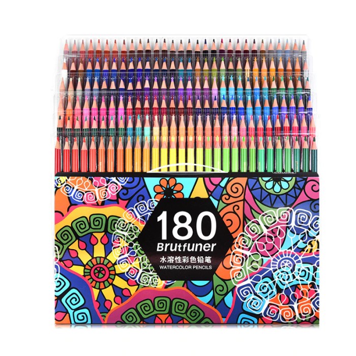 

Water Soluble Color Brutfuner Painting Water Pencils Color Set 180Pc