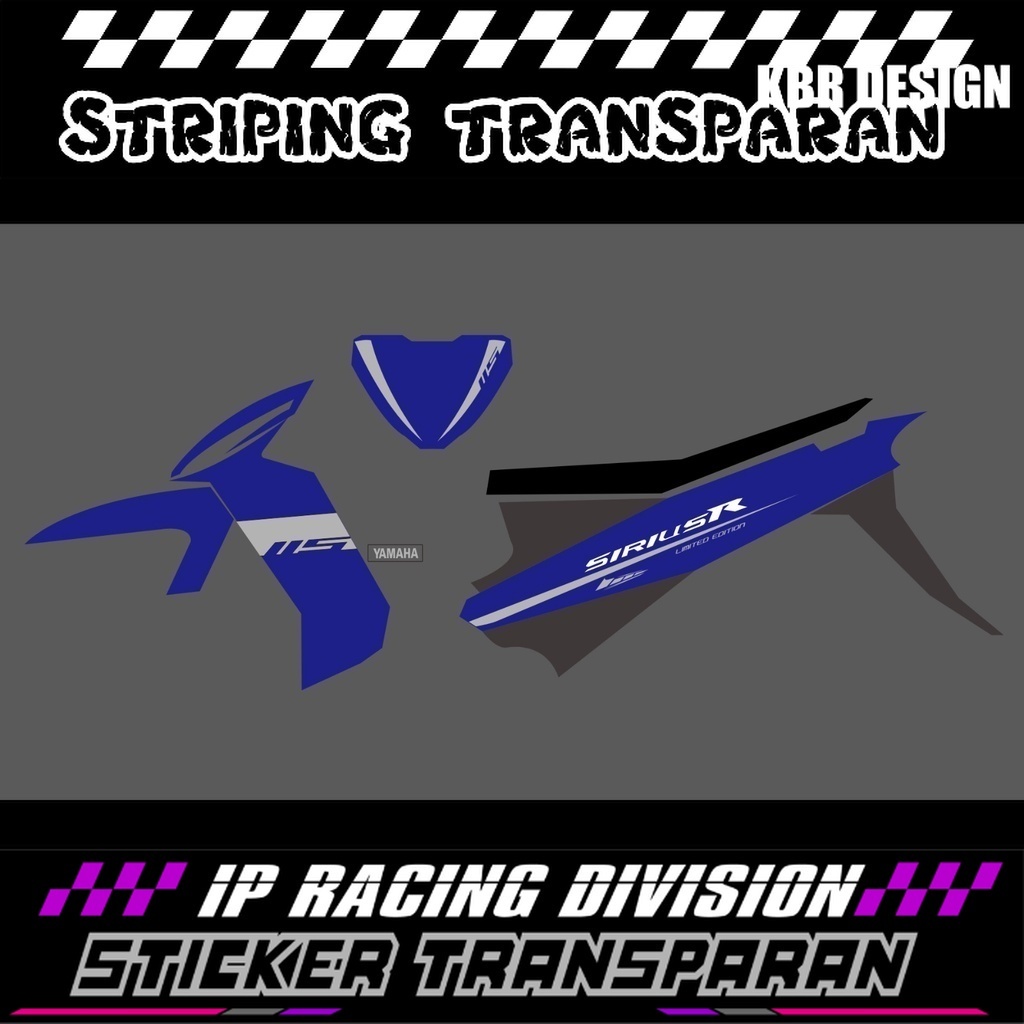 STIKER UV STRIPING BAHAN TRANSPARAN VEGA ZR 115 MODEL SIRIUS RC VIRAL KEREN TRANSPARANT