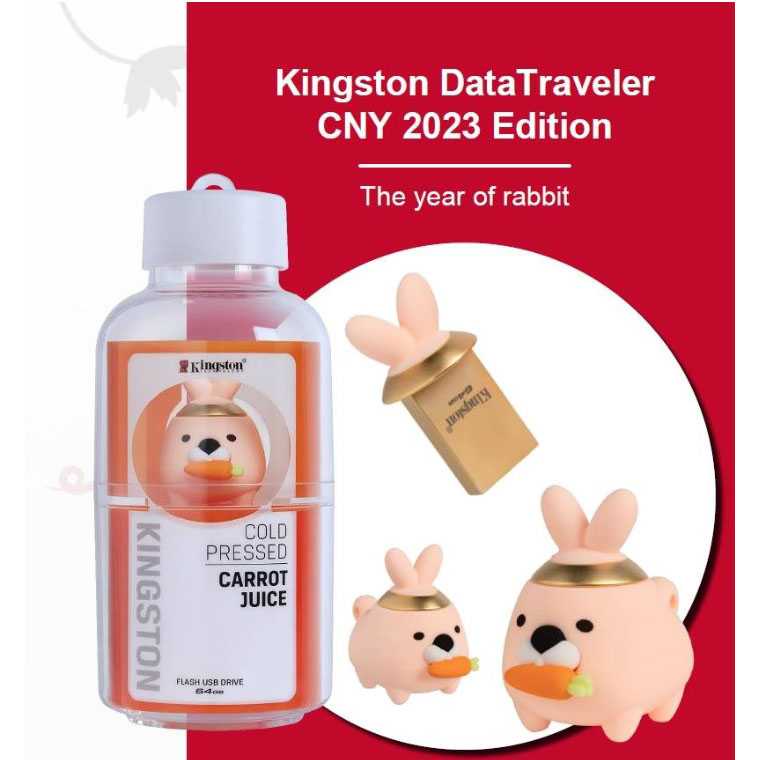 Kingston Flashdisk USB Limited Edition Year of Rabbit Zodiac 64 GB - DTCNY23