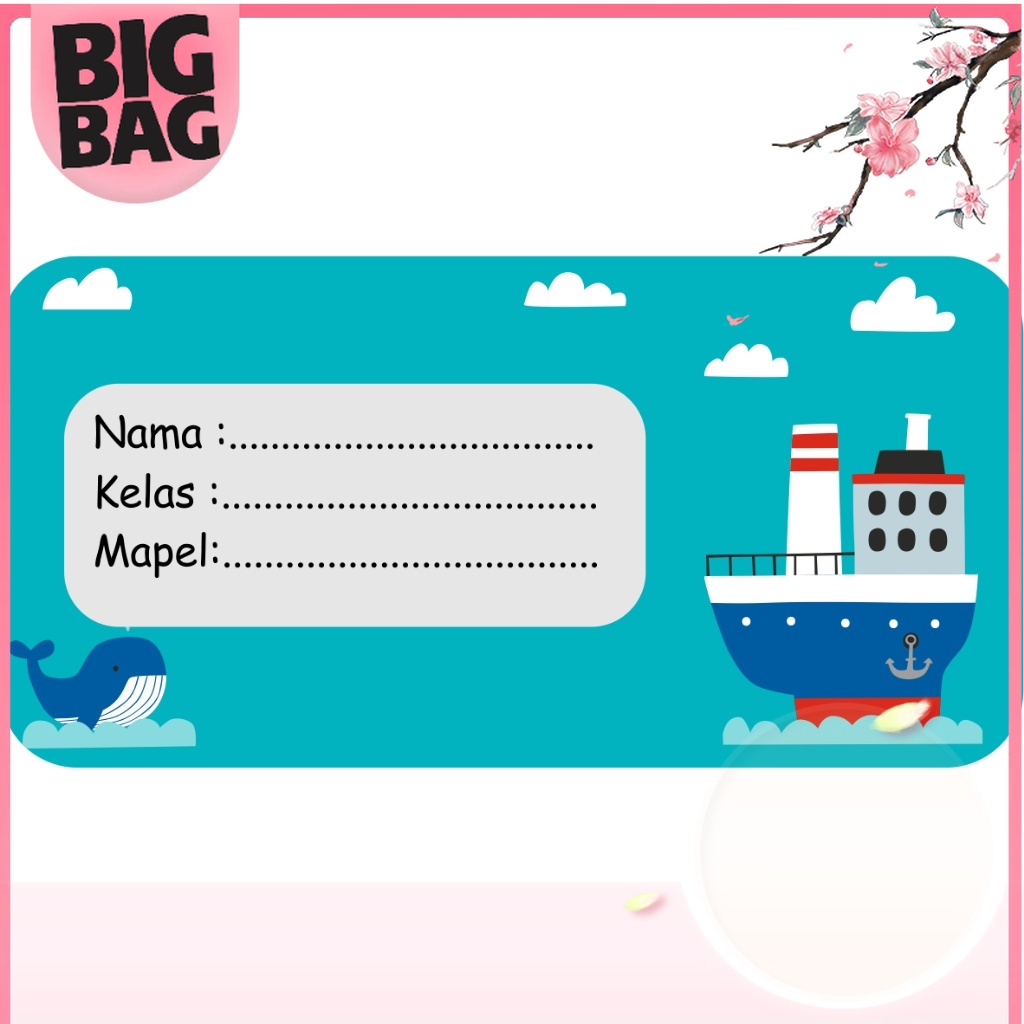 

Bigbag - [ISI 30PCS] STICKER NAMA SEKOLAH MURAH BISA CUSTOM