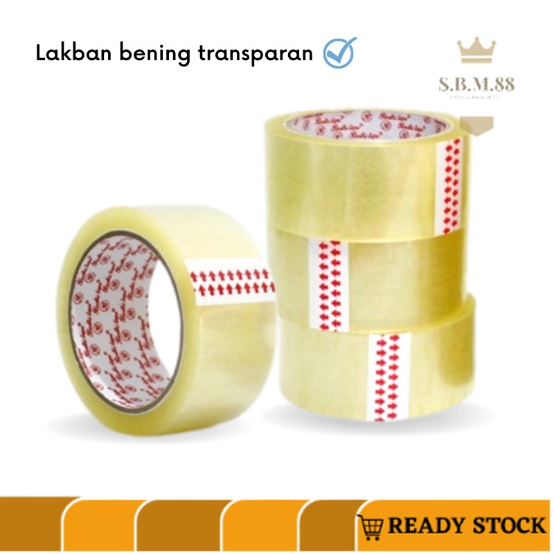 

SM88 -D111- Lakban Selotip Packing Tape 48mm 100 Yard Transparan Bening