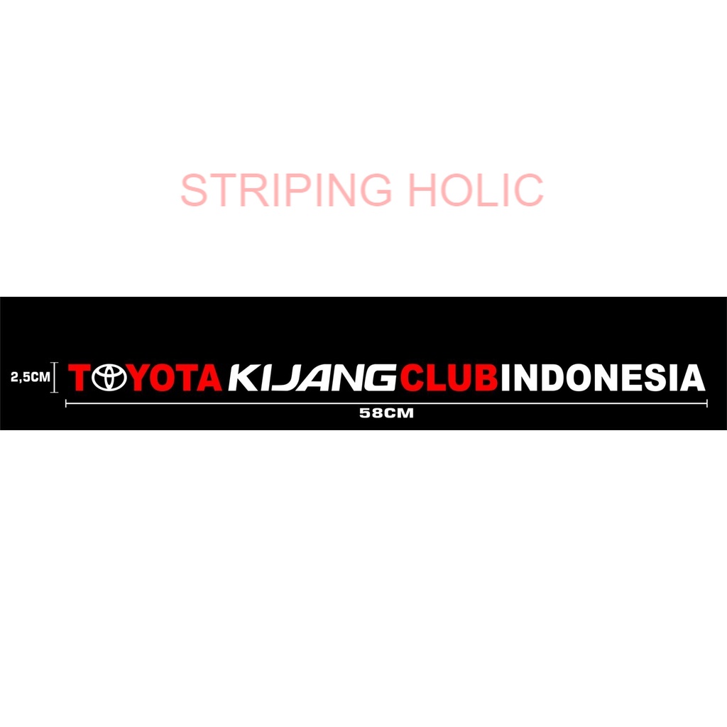 CUTTING STICKER NYALA TKCI TOYOTA KIJANG CLUB INDONESIA